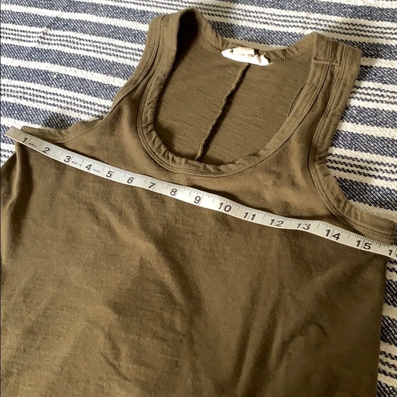 Small Olive Trapeze Dress with Back Ruffle - Picture 7 of 7
